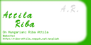 attila riba business card